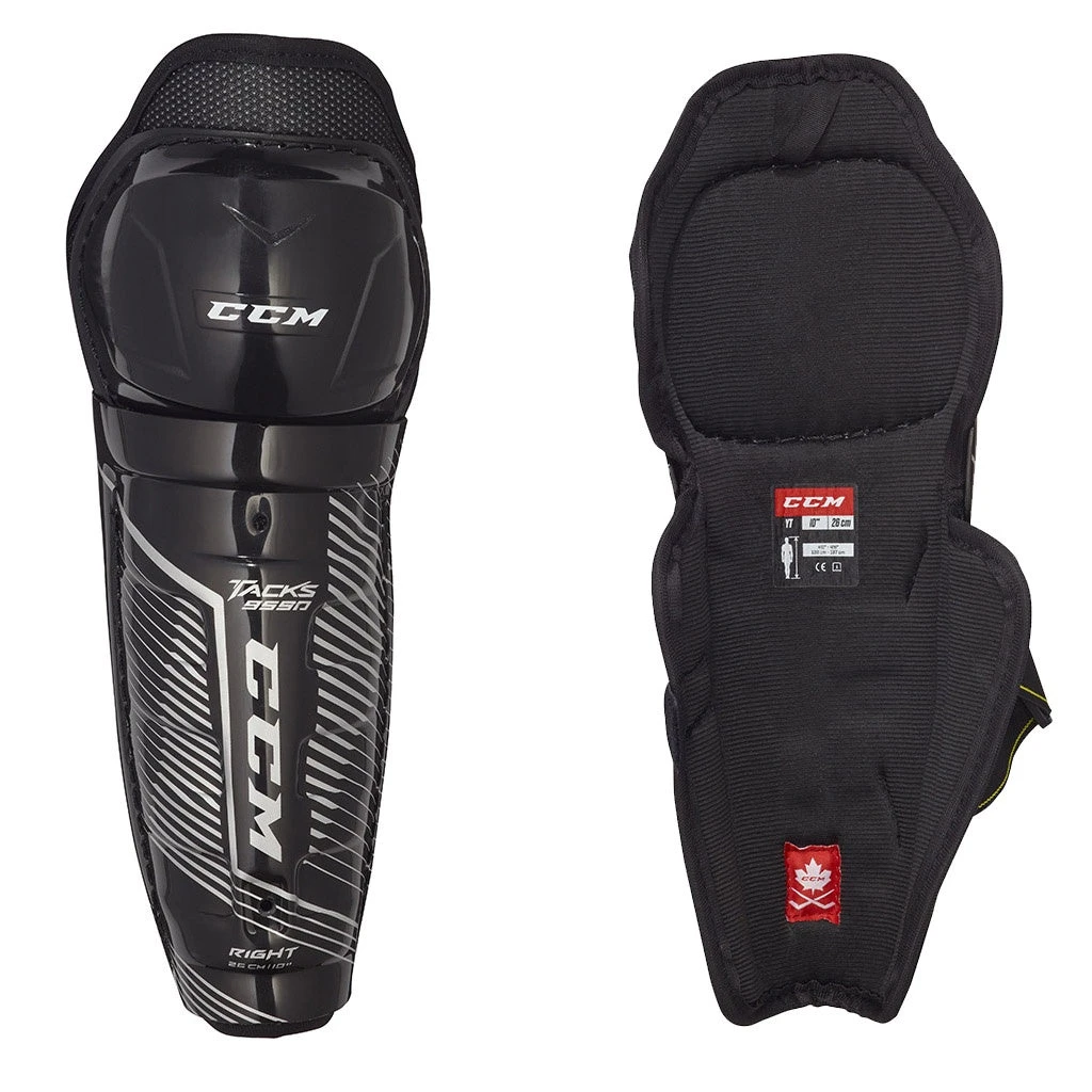 CCM Tacks 9550 Youth Ice Hockey Shin Guards 3 CCM Tacks 9550 Youth Ice Hockey Shin Guards