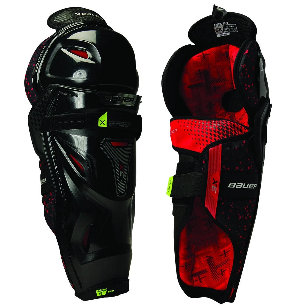 Bauer Vapor 3X Intermediate Ice Hockey Shin Guards 3 Bauer Vapor 3X Intermediate Ice Hockey Shin Guards