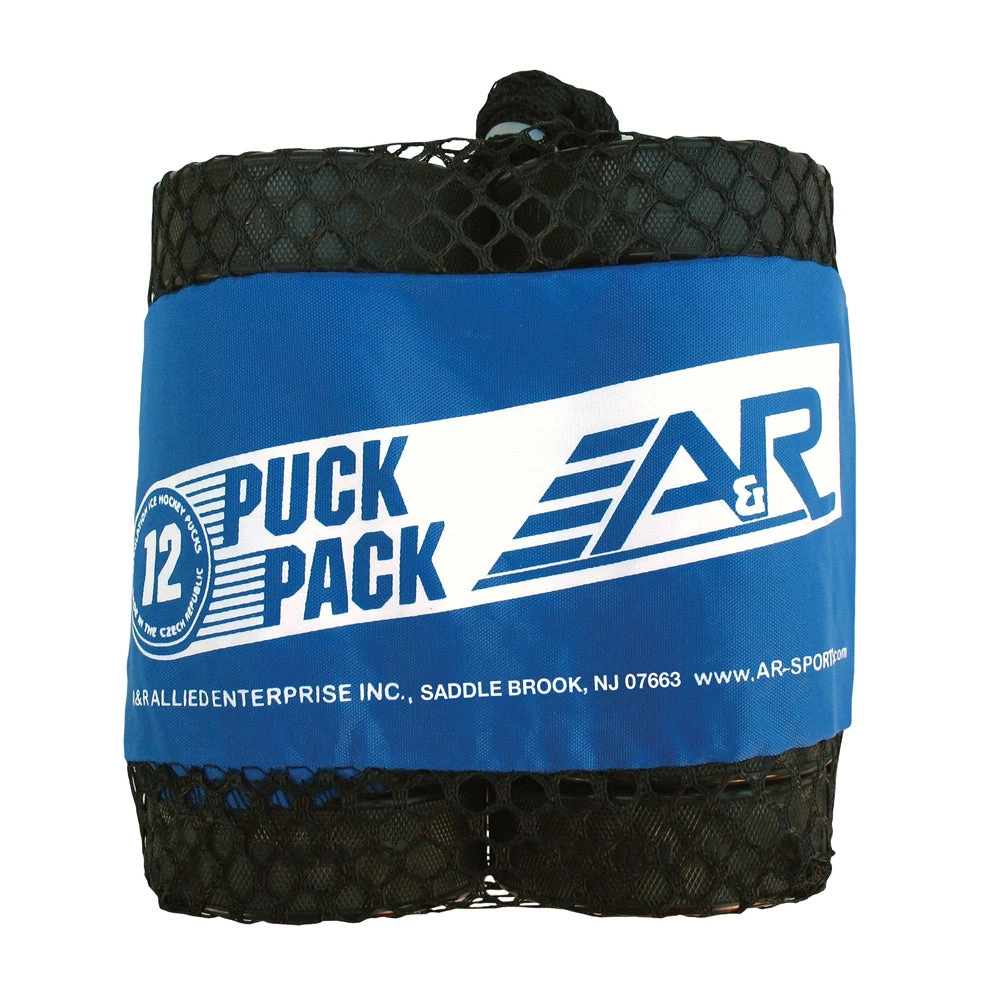 A&R Mesh Bag With Hockey Pucks - 12-Pack 3 A&R Mesh Bag With Hockey Pucks - 12-Pack