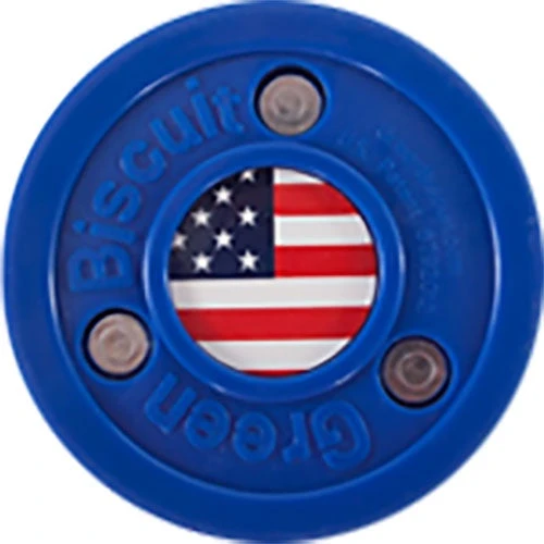 USA Flag Green Biscuit Olympic Puck 3 USA Flag Green Biscuit Olympic Puck