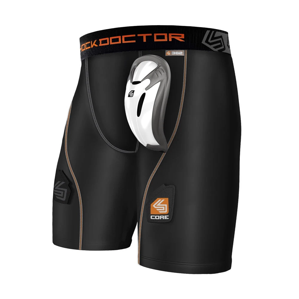 Shock Doctor Core Adult Compression Hockey Short With BioFlex Cup 3 Shock Doctor Core Adult Compression Hockey Short With BioFlex Cup