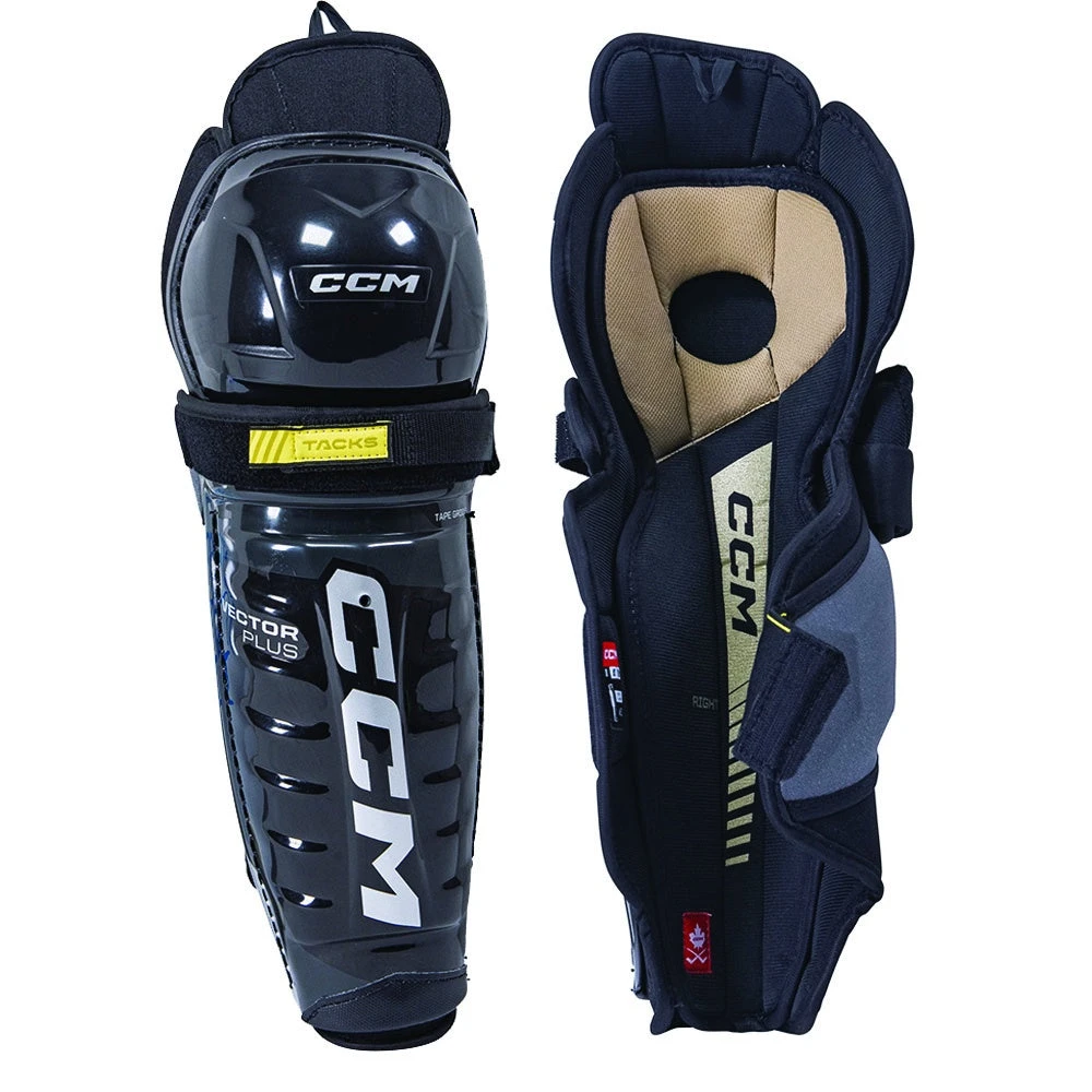 CCM Tacks Vector Plus 2022 Junior Ice Hockey Shin Guards 3 CCM Tacks Vector Plus 2022 Junior Ice Hockey Shin Guards