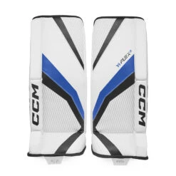 CCM YTFLEX 3 Youth Ice Hockey Goalie Leg Pads 7 CCM YTFLEX 3 Youth Ice Hockey Goalie Leg Pads -Hockey Gear Store GPYFX3 WHTRYL 01