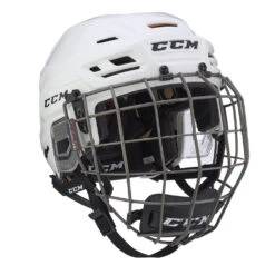 CCM Tacks 710 Senior Hockey Helmet W/ Cage 27 CCM Tacks 710 Senior Hockey Helmet W/ Cage -Hockey Gear Store HT710C WHT 1