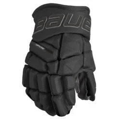 Bauer Supreme Mach Junior Ice Hockey Gloves 12 Bauer Supreme Mach Junior Ice Hockey Gloves -Hockey Gear Store MACH JR FRONT BLK