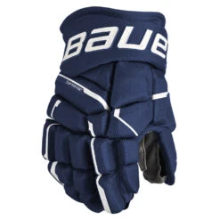 Bauer Supreme Mach Junior Ice Hockey Gloves 13 Bauer Supreme Mach Junior Ice Hockey Gloves -Hockey Gear Store MACH JR FRONT NAVY
