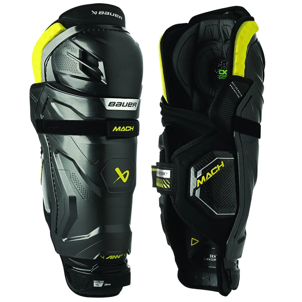Bauer Supreme Mach Senior Ice Hockey Shin Guards 3 Bauer Supreme Mach Senior Ice Hockey Shin Guards