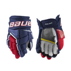 Bauer Supreme Ultrasonic Junior Ice Hockey Gloves 12 Bauer Supreme Ultrasonic Junior Ice Hockey Gloves -Hockey Gear Store UltraSonicJr.Navy Red